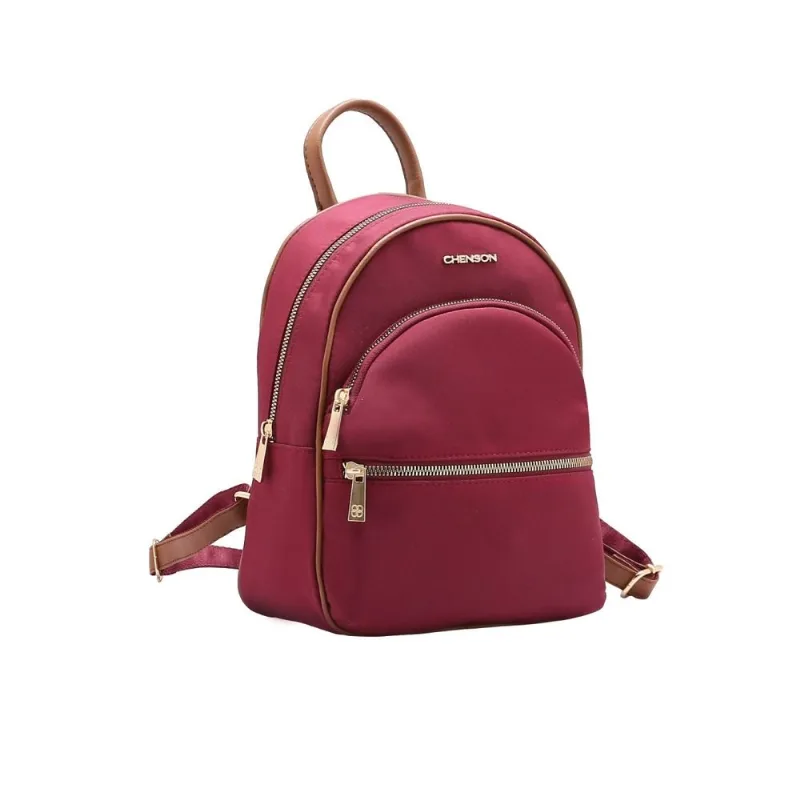 Bolsa Mochila Feminina Chenson 8184601 Nylon Vinho