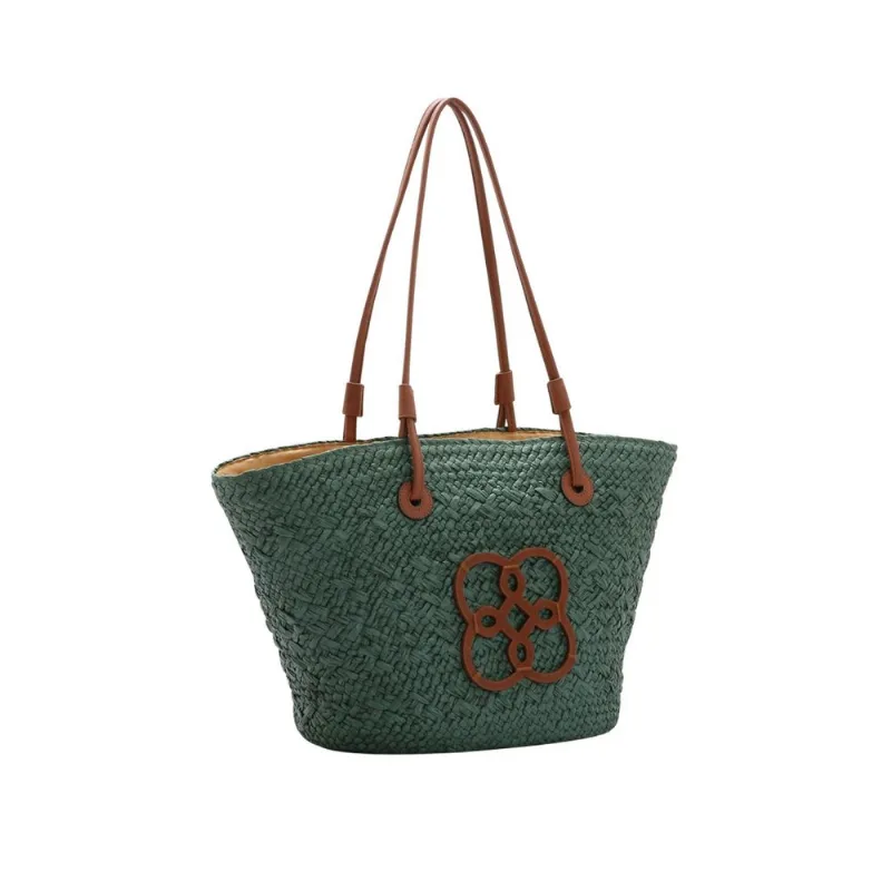 Bolsa de Praia Feminina Chenson Grande 3184577 Palha Verde