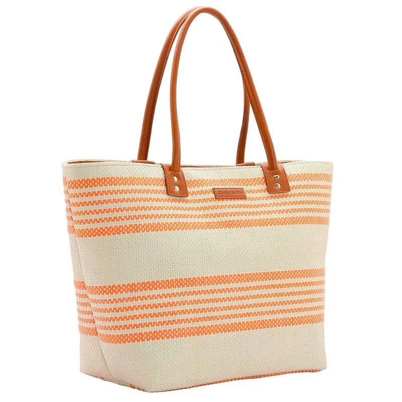 Bolsa de Ombro e Palha Feminina Chenson Laranja 3184581 UNICO