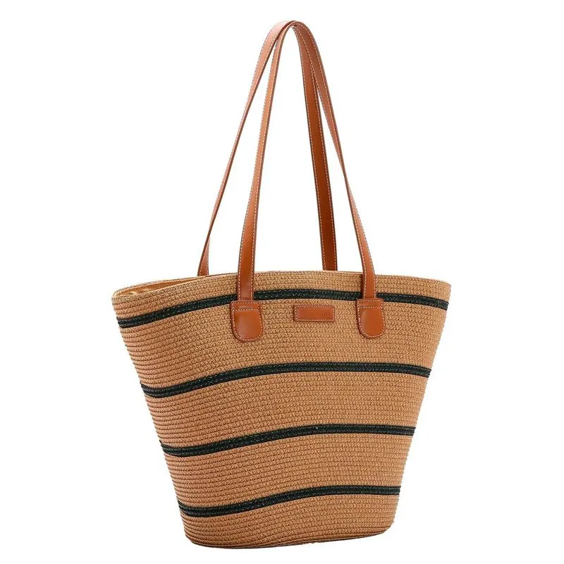 Bolsa de Ombro e Palha Feminina Chenson Preto 3184582 UNICO