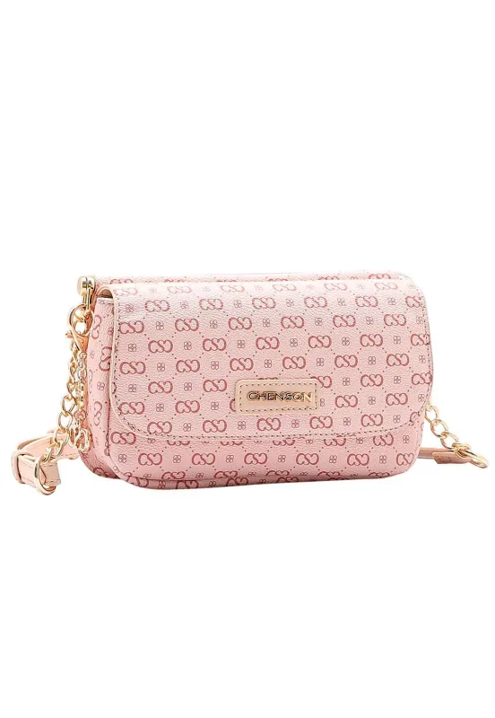 Bolsa Feminina Chenson Original Monograma Elegance Transversal
