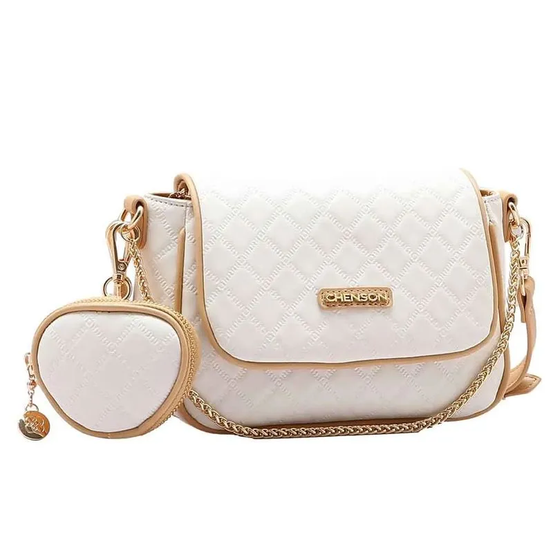 Bolsa Transversal Feminina Chenson Creme 3484981 UNICO