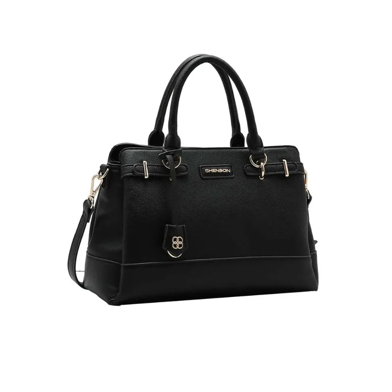 Bolsa Chenson Original Detalhe Chic Mão Feminina Preta