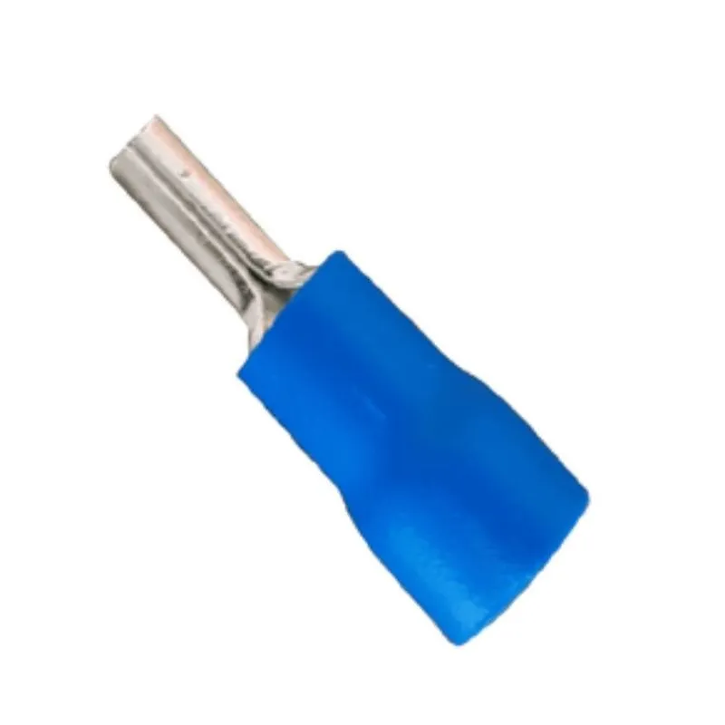 Terminal Pino Isolado 1,5-2,5Mm Curto Azul Embalagem Com 100 Peças Eletrokit