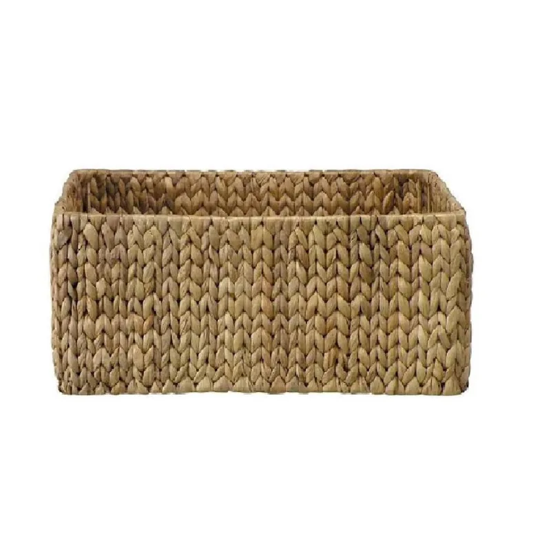 Cesta de Palha Grande Retangular Yangzi 38 cm x 23 cm x 20 cm