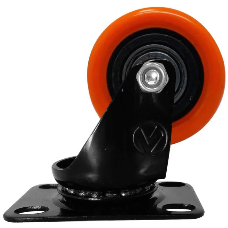 Rodízio pvc Laranja 2 50mm Giratório - A09120-G - Ajax - AJAX