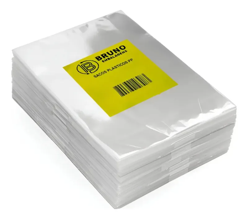 Saco Plástico Transparente Pp 1kg - Diversos Tamanhos 22x45 - 06 Mm