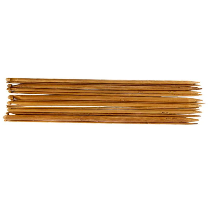 14 Tamanhos De Ganchos De Crochê De Bambu Carbonizado Afegão 3,0-10,0 Mm