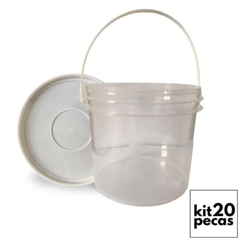 Balde Transparente 2.2l Para Destilação 20 Pçs