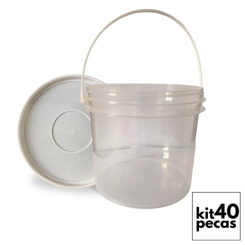 Balde Hermetico Para Arroz Transparente 2.2l 40 Pçs