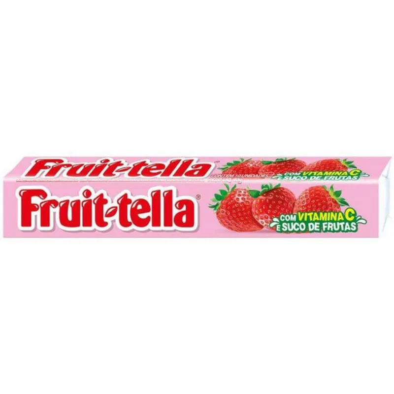 Bala Fruitella Morango Mastigável com Vitamina C 40 gramas