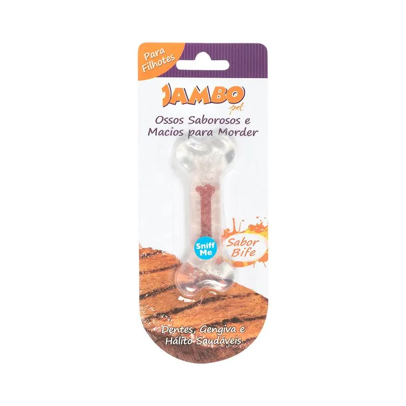 Osso de Silicone para Cachorros Jambo