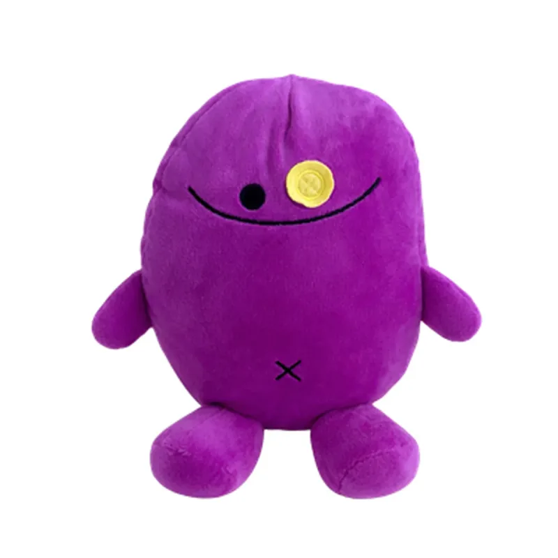 Boneco Pelúcia Monstrinho Roxo Leco 26x22cm Zip Toys