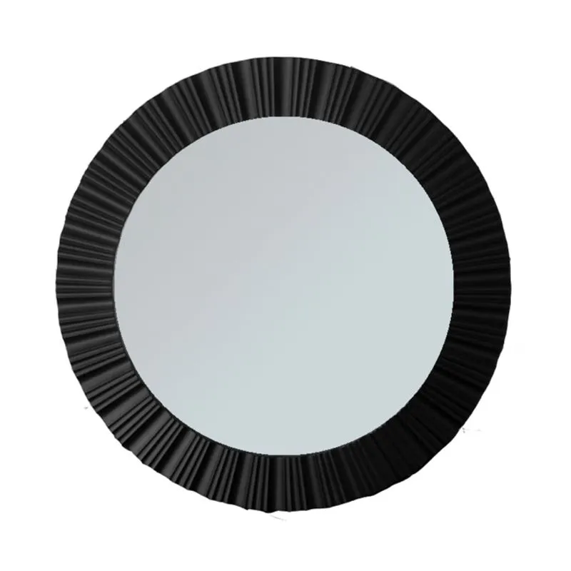 Espelho Redondo Louis 51x51CM Preto Evolux