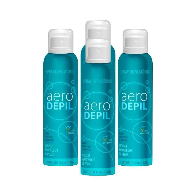 Kit 04 Aero Depil Mousse Removedor De Pelos 150ml