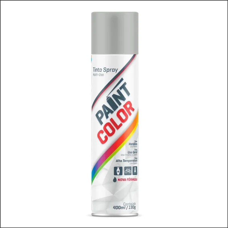 Tinta Spray Paintcolor Alta Temperatura Alumínio 400ml