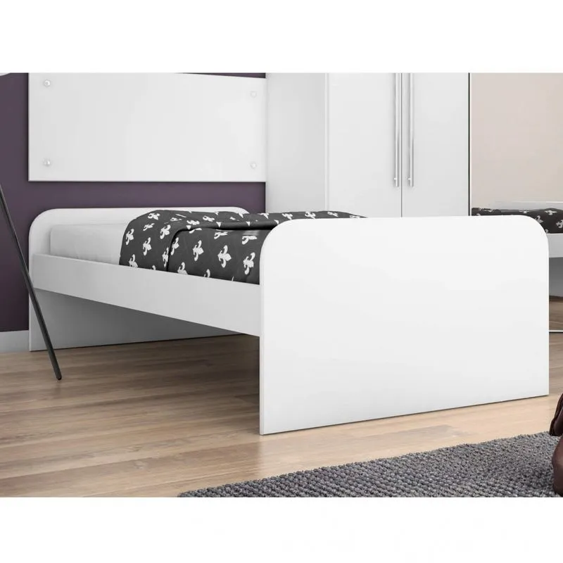 Cama Solteiro Supreme Robel Branco Fosco