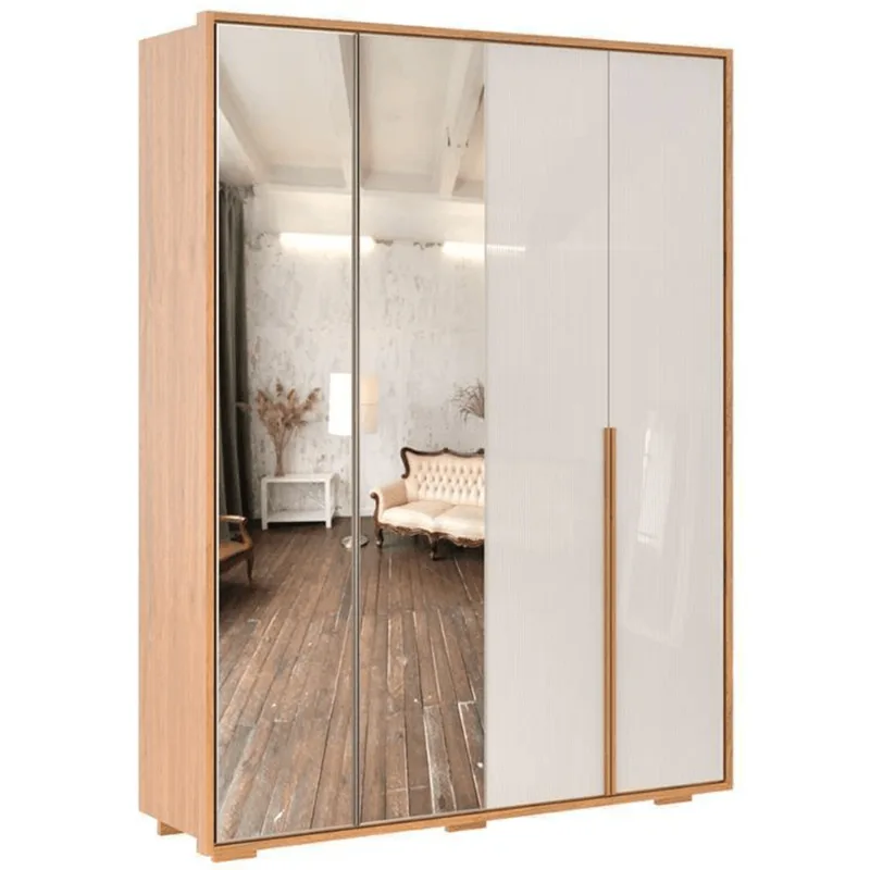 Guarda-Roupa Imcal Concept MDF 4 Portas 1,80 m Freijó/Off White