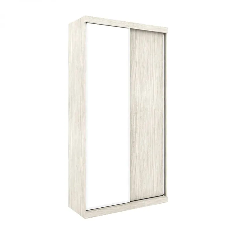 Guarda Roupa Modulado com Espelho 2 Portas de Correr 6 Gavetas 120cm Supreme Robel Rovere Madeirado