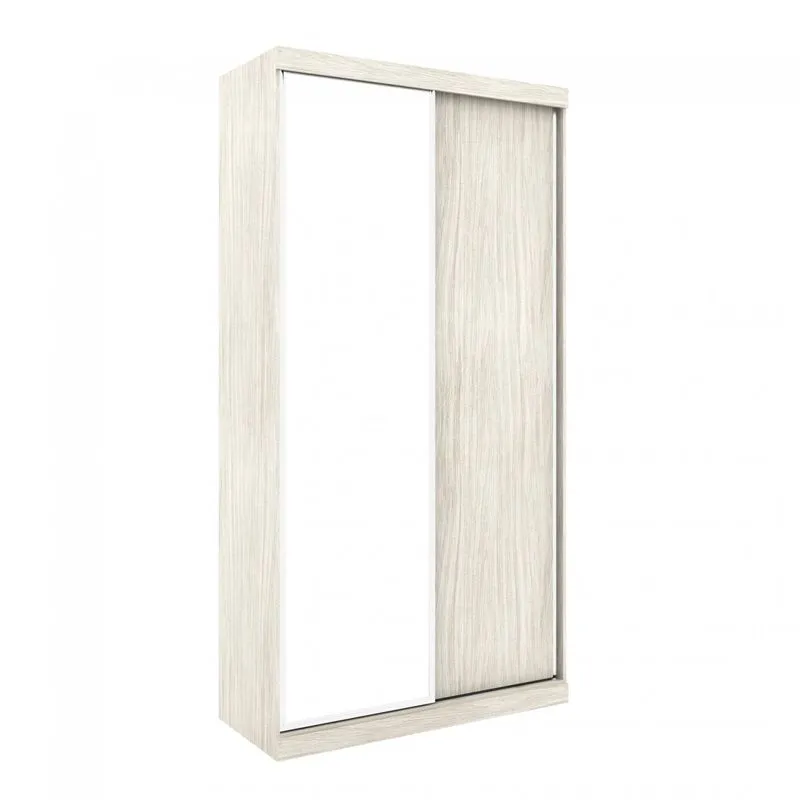 Guarda Roupa Modulado com Espelho 2 Portas 6 Gavetas 6 Prateleiras 120cm Supreme Robel Rovere Madeirado