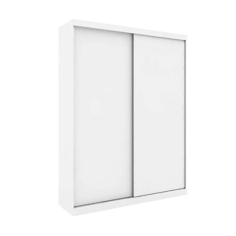 Guarda Roupa Modulado 2 Portas 2 Cabideiros 2 Calceiros 176cm Supreme Robel Branco Fosco/Branco Madeirado