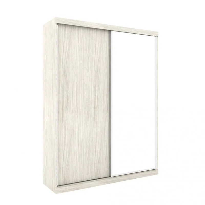 Guarda Roupa Modulado com Espelho 2 Portas 3 Gavetas 2 Cabideiros 1 Calceiro 176cm Supreme Robel Rovere Madeirado
