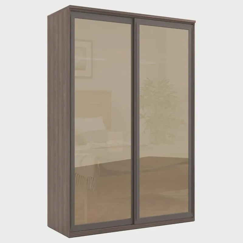 Guarda Roupa Casal Modulado 100% mdf 2 Portas de correr 2 Espelhos Reflecta e 3 Gavetas de 1,60m Cores - Evolution - Robel Móveis