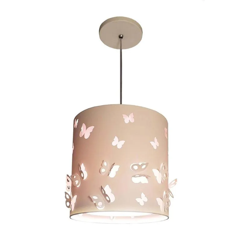 LUSTRE INFANTIL PENDENTE BORBOLETAS 25X25