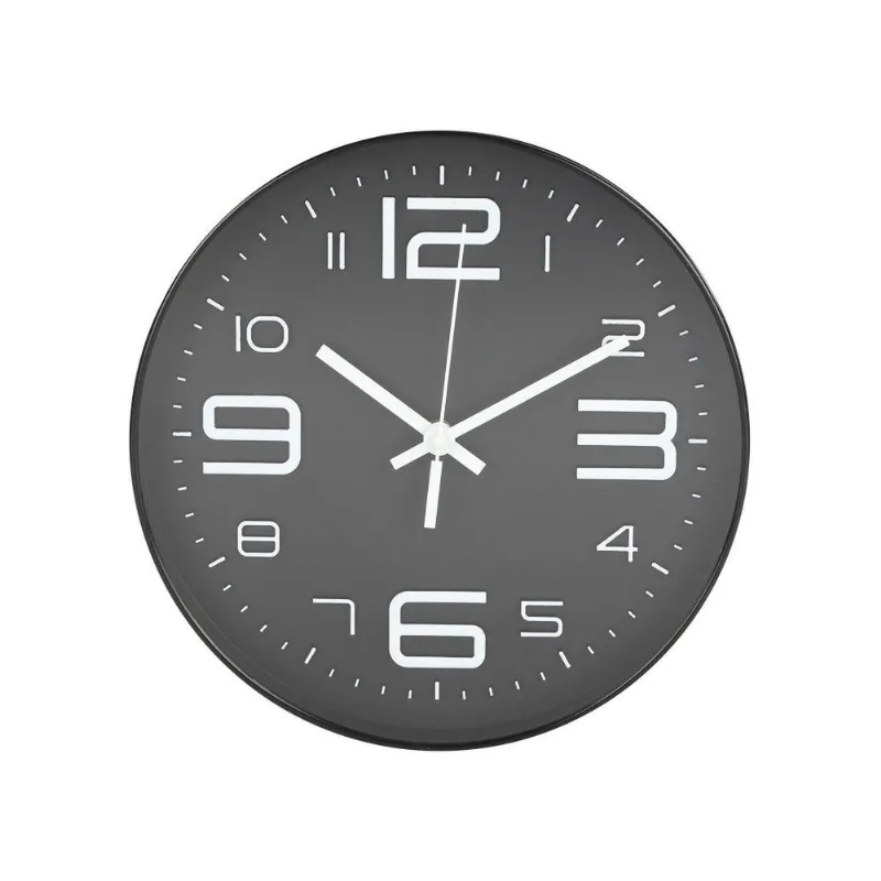 Relógio De Parede Para Decoração 30x30cm Preto/branco