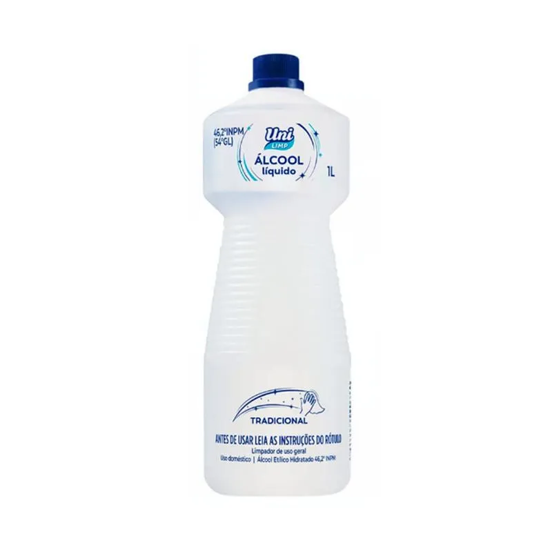 Álcool Líquido Etílico Uni Limp 46,2% Inpm 1l