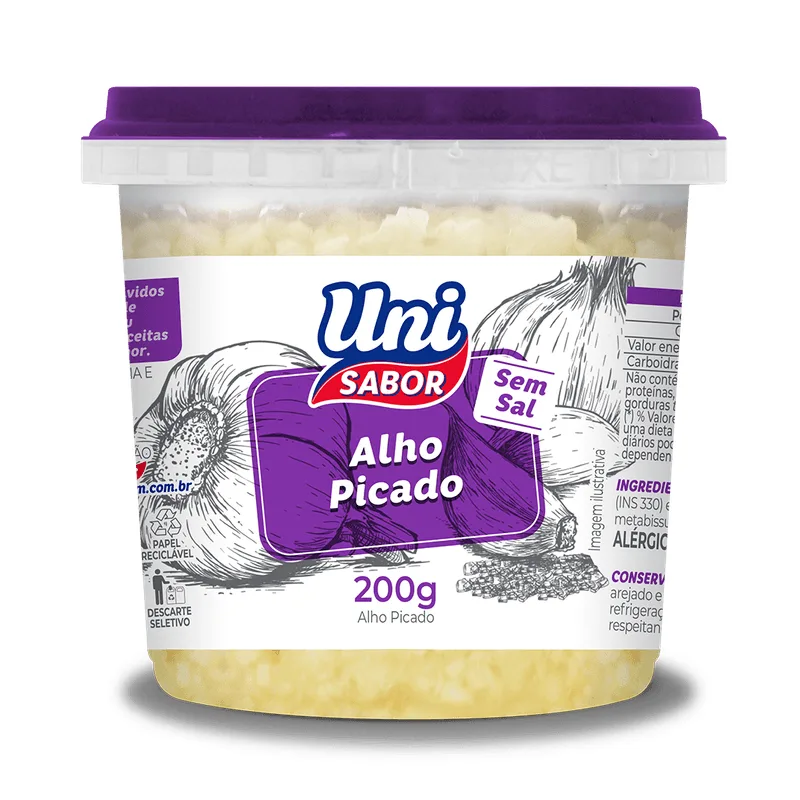 Alho Uni Sabor Picado 200g