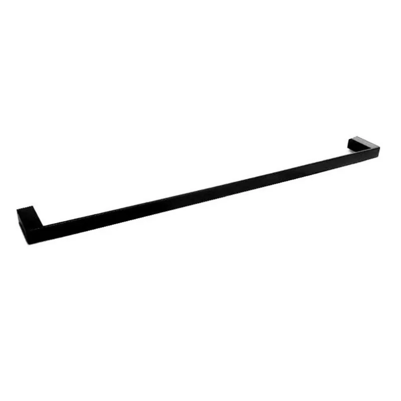 Porta Toalha 60cm Metric Preto Fosco