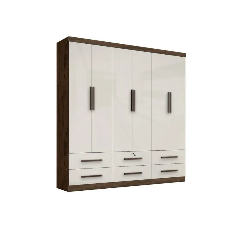 Roupeiro Maximus Plus Com 6 Portas E 6 Gavetas Zanzini