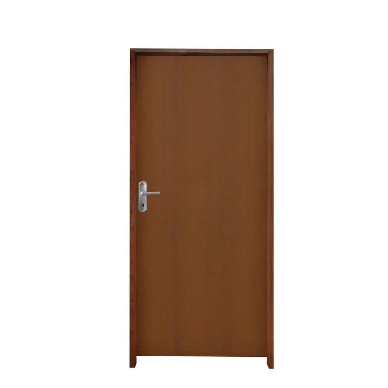 Kit Porta Lisa Padrão Imbuia 72 X 2.10 Batente Ecológico 14 Fechadura Comum Lado Direito - Hale