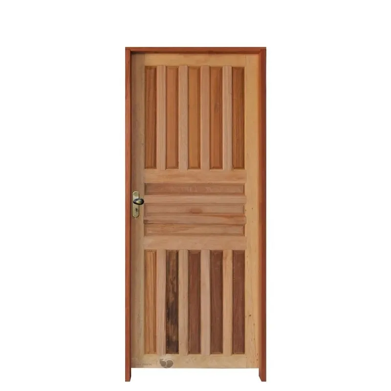 Kit Porta de Madeira Americana Rodam 210x70x12cm Direita Mista