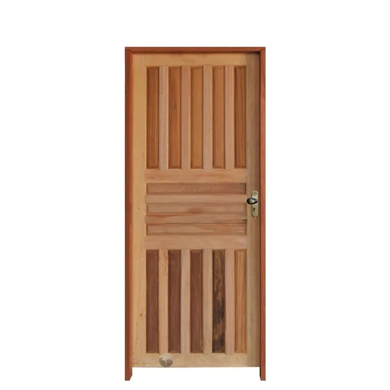 Kit Porta de Madeira Americana Rodam 210x70x12cm Esquerda