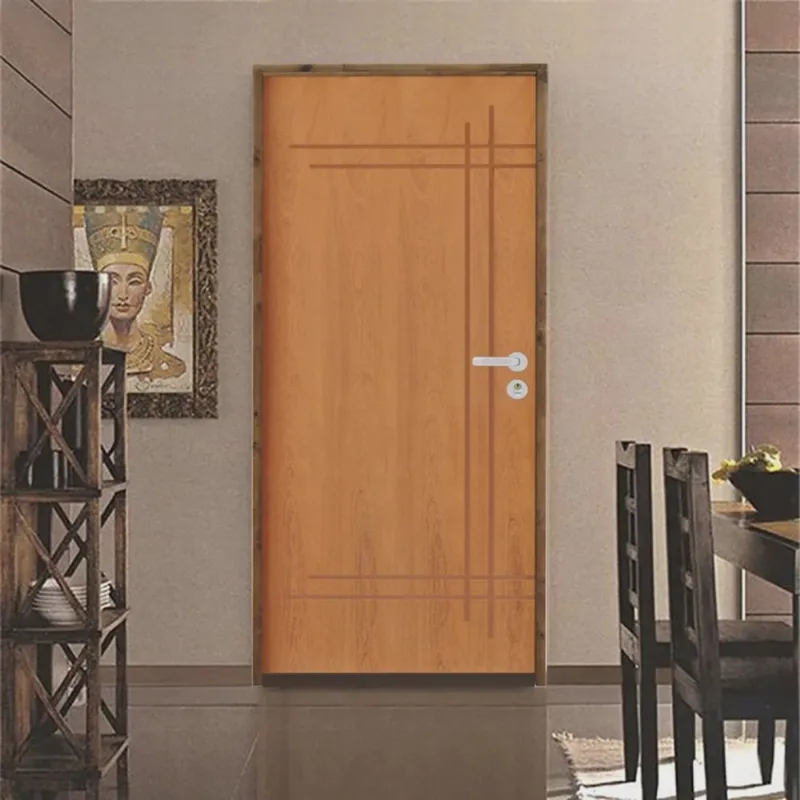 Kit Porta de Madeira 210x82cm Batente 9cm Fechadura Stilo Belissima 9 Rodam