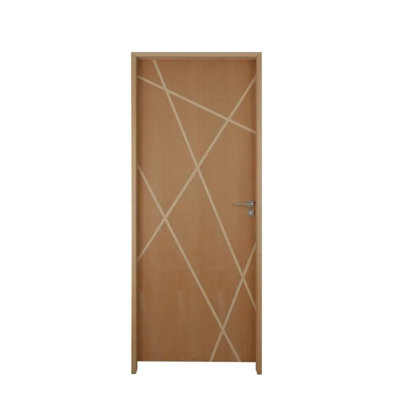 Kit Porta De Madeira 62 X 2.10 Friso Agatha Bat.misto 14 Cm Fech.ext Cromada Lado Direito - Hale