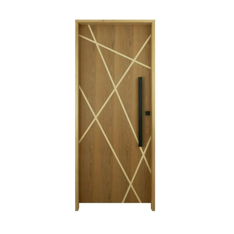 Porta de Madeira Agatha de Abrir com Batente 14CM para Interno Amadeirado Rodam Portas