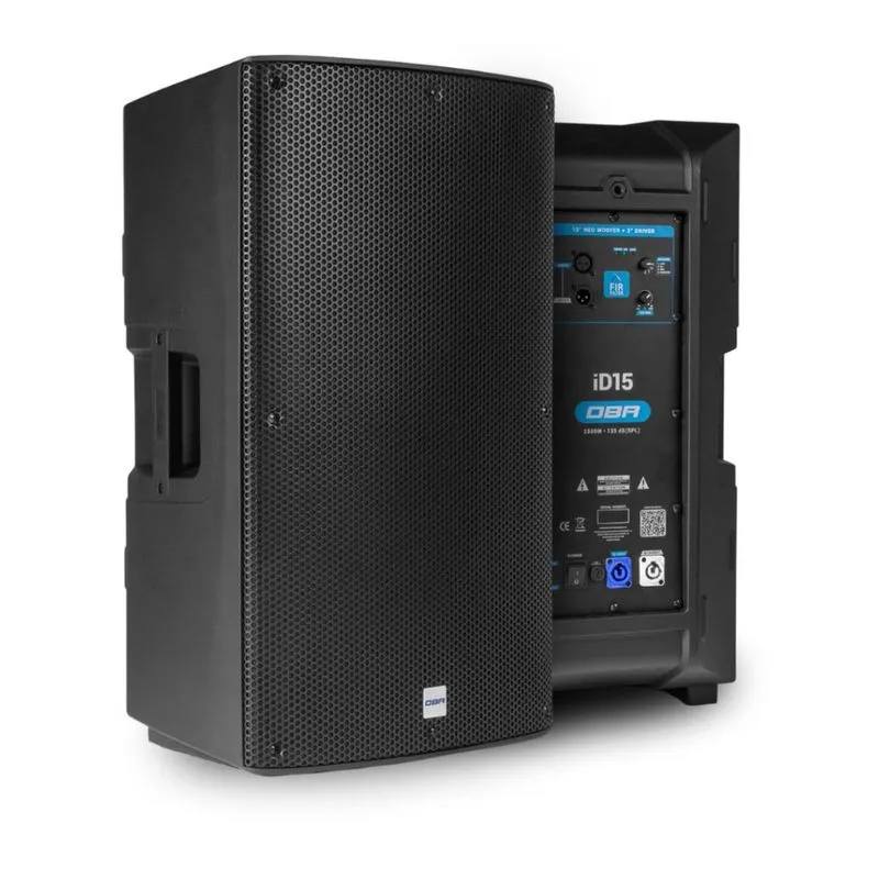 Caixa de Som Ativa dbr iD15 de 15 e Driver de 3 2500W