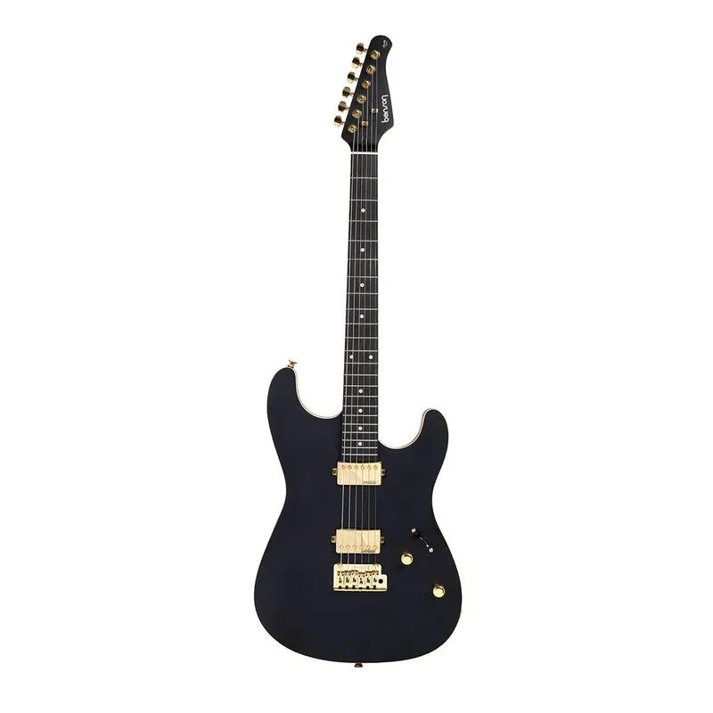 Guitarra Benson Hardy Modern R Strato Black Satin Gold Bag