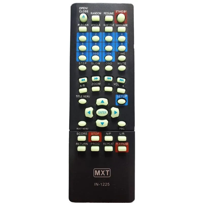 Controle Dvd Inovox E Lenox Dvd In1225 Rc202 Sky-7656 C01124