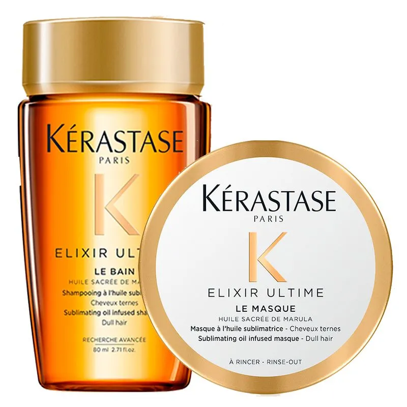 Elixir Travel Size Kérastase Kit – Shampoo + Máscara Capilar Kit