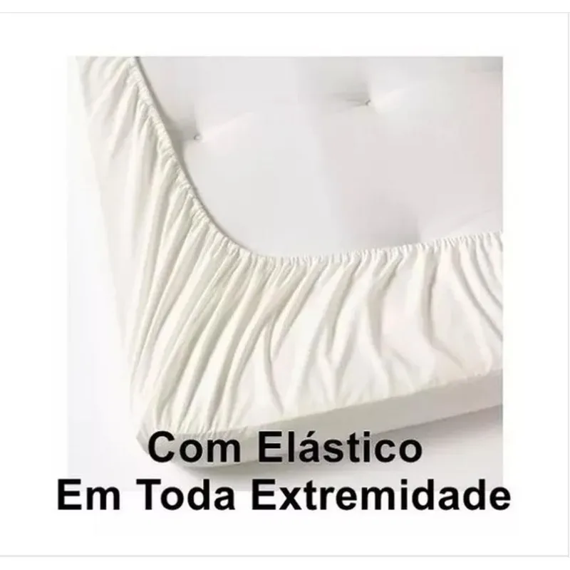 Jogo De Lençol Cama Box King Microfibra 03 Peças Cáqui