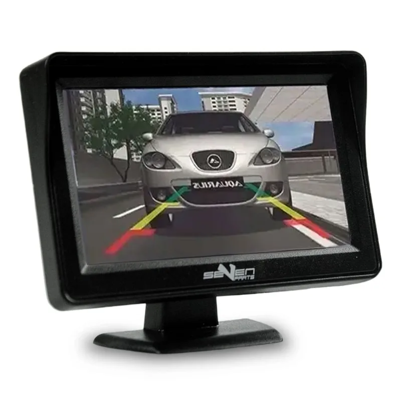 Tela Monitor 7 Pol Para Camera Ré Dvd p/ 2 Cameras Carro Van
