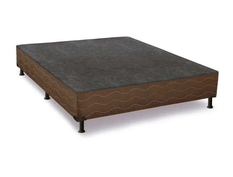 Base Reconflex Casal Somie Suede Marrom 138/188/30