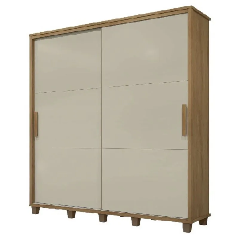 Guarda-Roupa Monte Carlo 2 Portas Cinamomo/Off White – rv Móveis