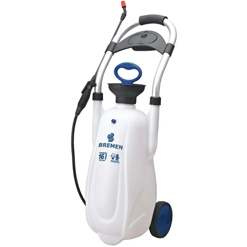 Pulverizador Carrinho 16 Litros Pressão 3 Bar Com Haste Metálica Bremen