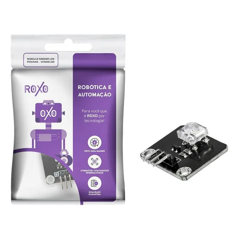 Módulo Sensor De Led Vermelho Piranha - Roxo