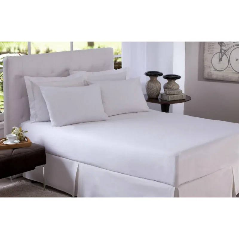 Lençol Plano Casal Microfibra Branco - Arte & Cazza